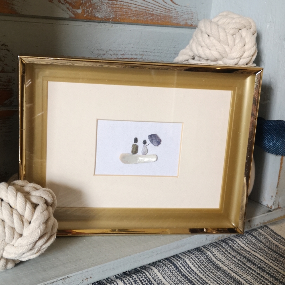 "Sunbrella" beach shell art